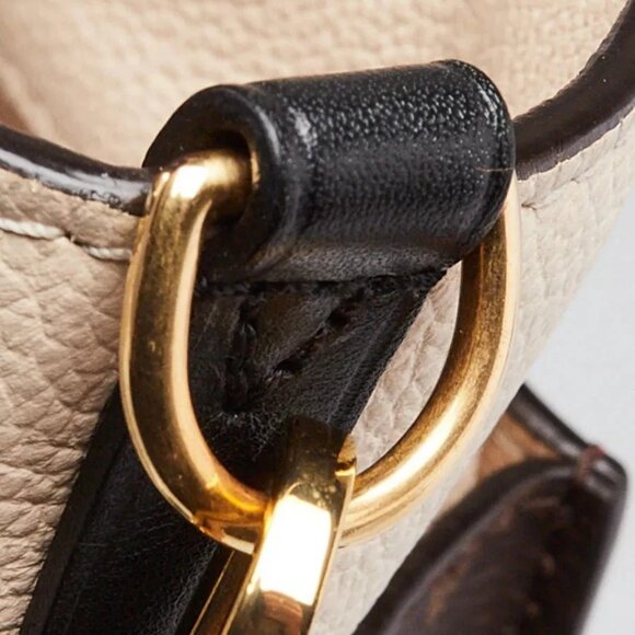 Louis Vuitton Red/Beige/Black Leather On My Side MM Bag - Picture 8 of 12